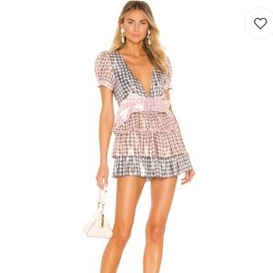 LoveShackFancy Lucinda Metallic Ruffle dress Sz 10